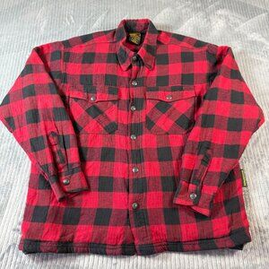 Scorpion Covert Moto Flannel Black Red Buffalo Check Mens Medium Armor Lined